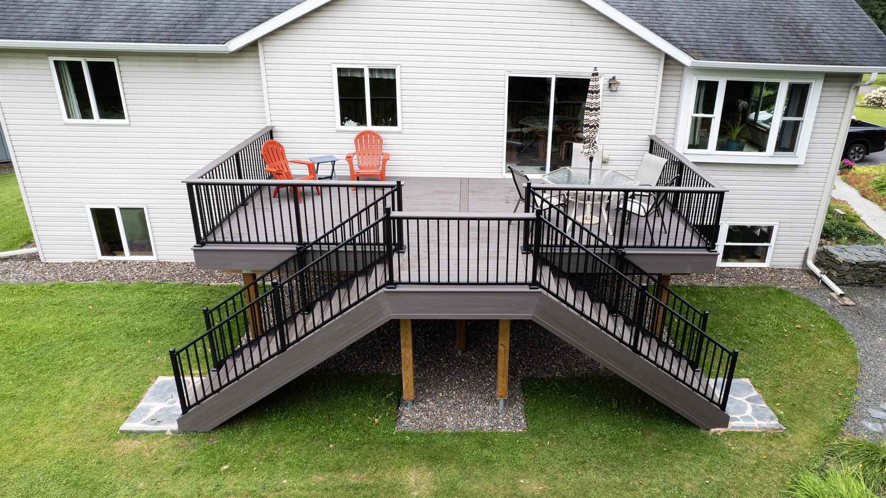 Aerial — New Deck on a Northland Home
