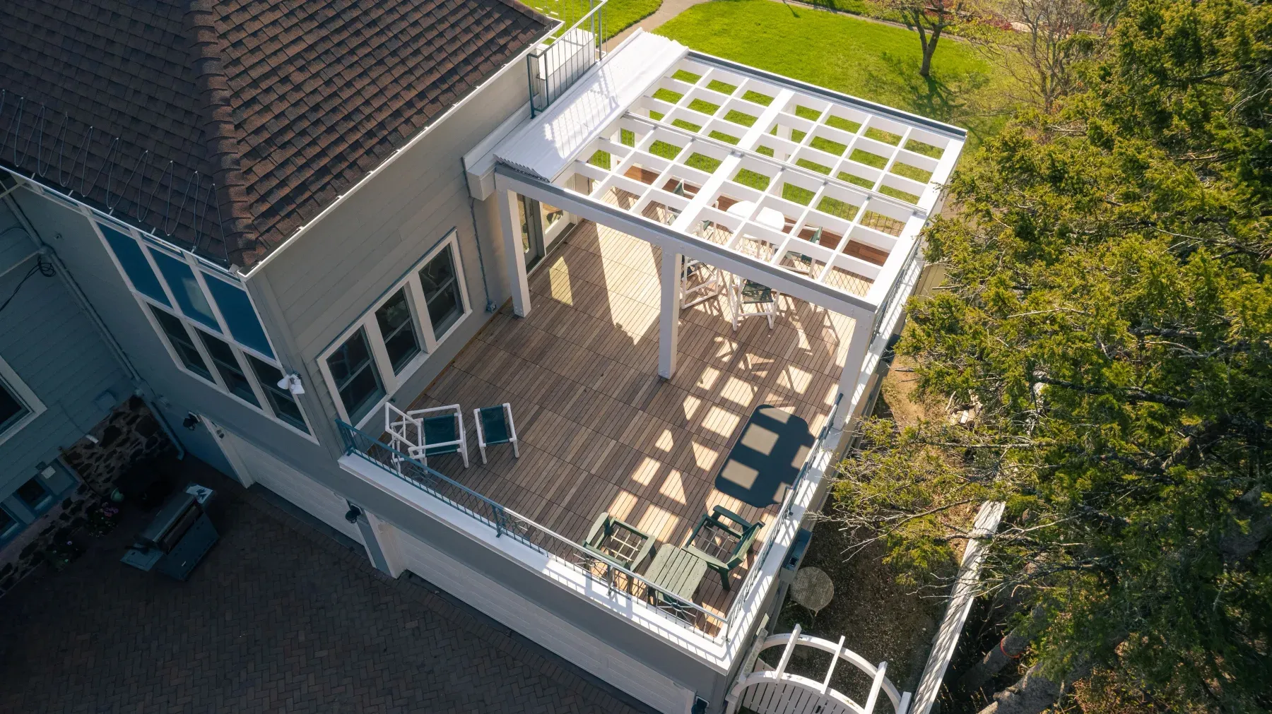 Aerial View — Custom Deck & Home
