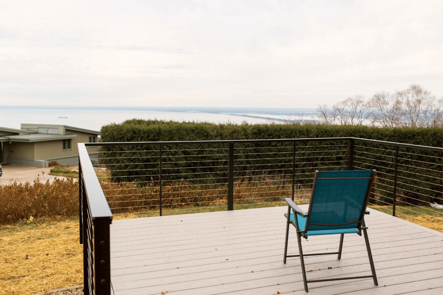 After — Duluth Deck Build — Composite with Cable Railings